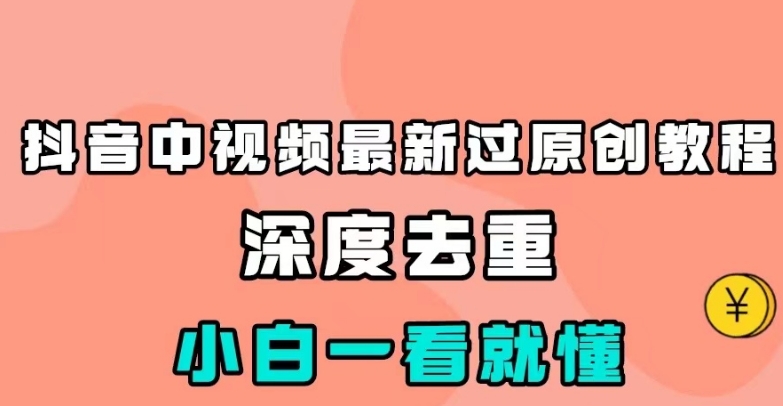 抖音中视频最新过原创教程，深度去重，小白一看就懂【揭秘】-悟空知识星球