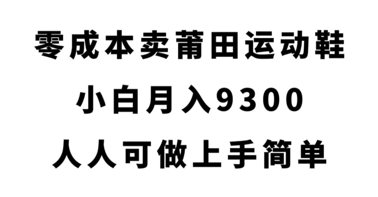 零成本卖莆田运动鞋,小白月入9300,人人可做上手简单【揭秘】-悟空知识星球