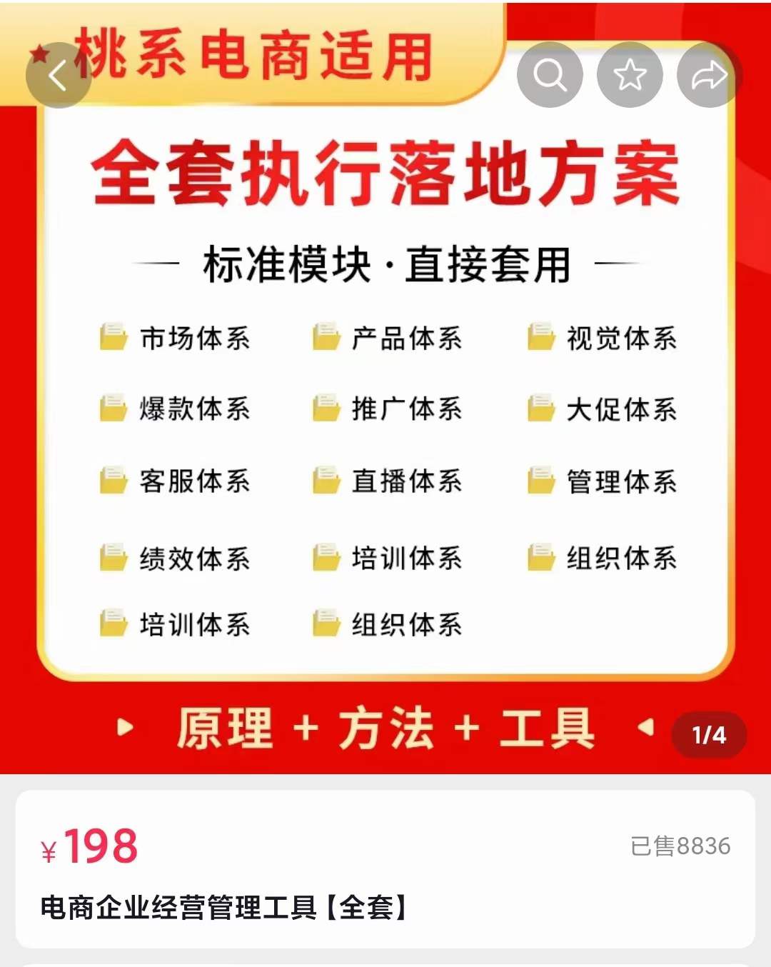 外面卖198·电商企业经营管理工具:全套执行落地方案 标准模块·直接套用-悟空知识星球