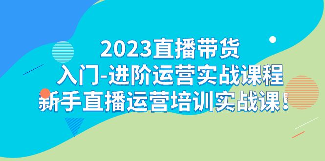 2023直播带货入门-进阶运营实战课程：新手直播运营培训实战课-悟空知识星球