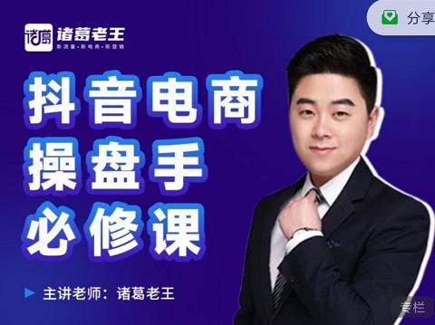 诸葛老王-抖音电商操盘手必修课：顶层设计，​起号破局，爆款运营，数据分析-悟空知识星球