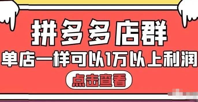 拼多多店群单店一样可以产出1万5以上利润【付费文章】-悟空知识星球