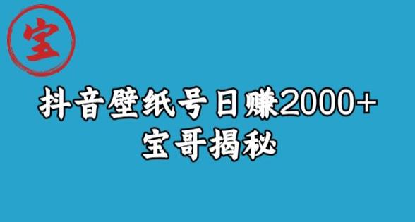 宝哥抖音壁纸号日赚2000+，不需要真人露脸就能操作【揭秘】-悟空知识星球