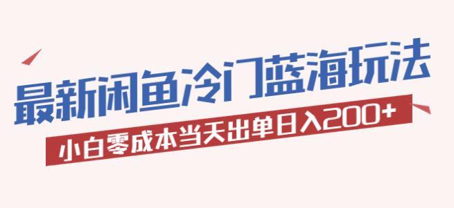 2023最新闲鱼冷门蓝海玩法，小白零成本当天出单日入200+【揭秘】-悟空知识星球