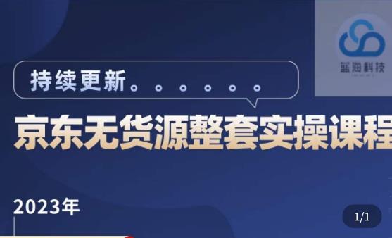 蓝七·2023京东店群整套实操视频教程，京东无货源整套操作流程大总结，减少信息差，有效做店发展-悟空知识星球