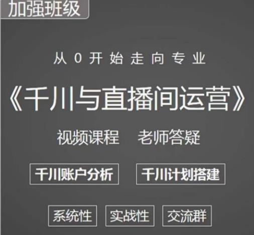 阳光哥·千川图文与直播间运营,从0开始走向专业,包含千川短视频图文、千川直播间、小店随心推-悟空知识星球