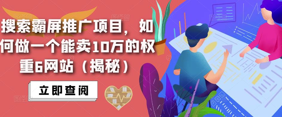 搜索霸屏推广项目，如何做一个能卖10万的权重6网站（揭秘）-悟空知识星球