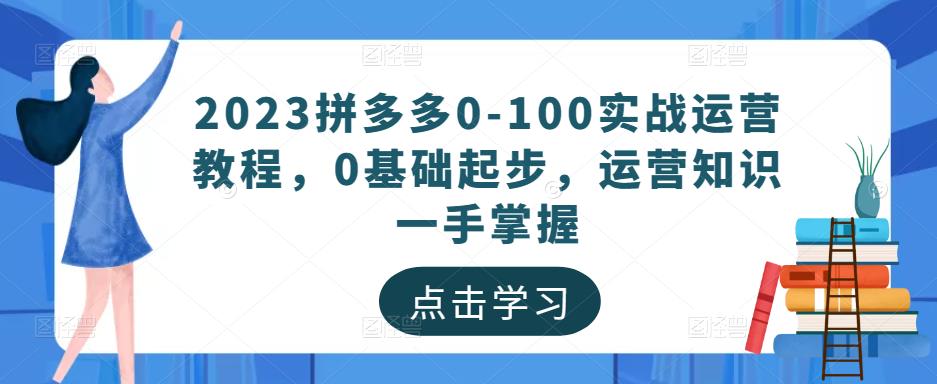 2023拼多多0-100实战运营教程，0基础起步，运营知识一手掌握-悟空知识星球