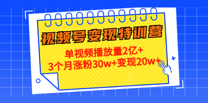 21天视频号变现特训营：单视频播放量2亿+3个月涨粉30w+变现20w+-悟空知识星球