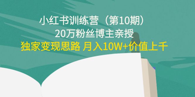 小红书训练营20万粉丝博主亲授:独家变现思路 月入10W+价值上千-悟空知识星球