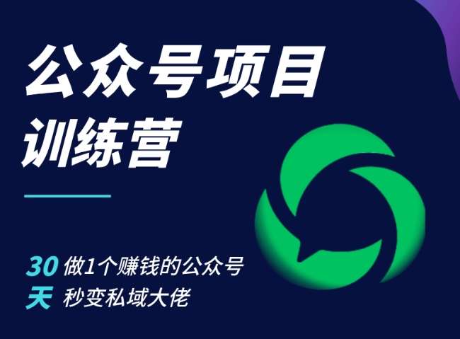 公众号项目训练营，30天做1个赚钱的公众号，秒变私域大佬-悟空知识星球