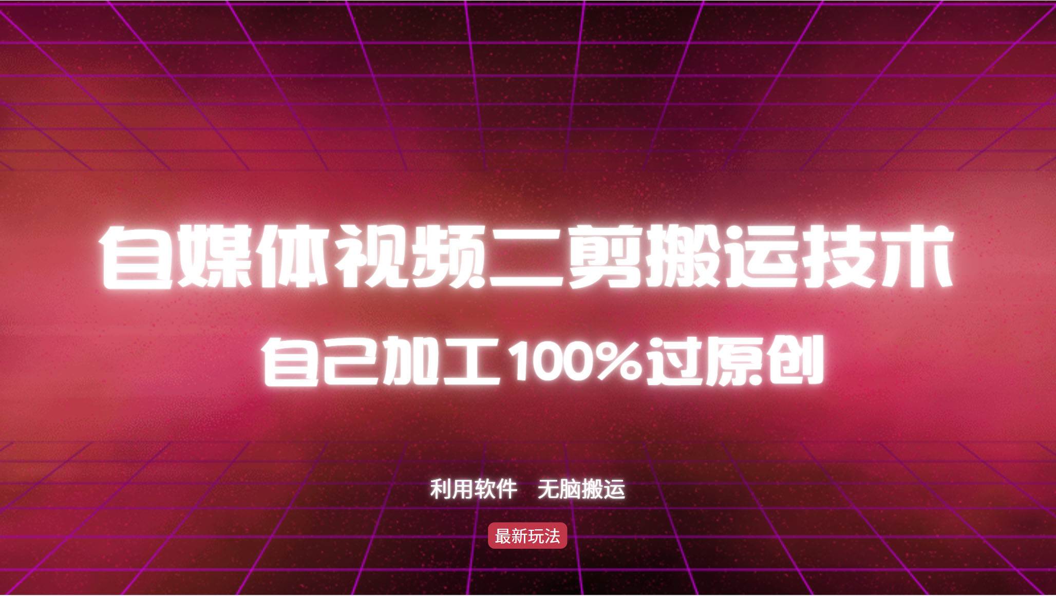 （12995期）详细教你自媒体视频二剪搬运技术，自己加工100%过原创，无脑搬运-悟空知识星球