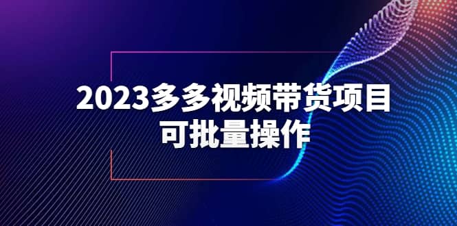 2023多多视频带货项目，可批量操作【保姆级教学】-悟空知识星球