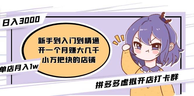 拼多多虚拟开店打卡群：新手到入门到精通-悟空知识星球