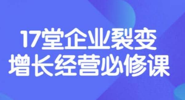 《盈利增长17堂必修课》企业裂变增长的经营智慧，带你了解增长的本质-悟空知识星球