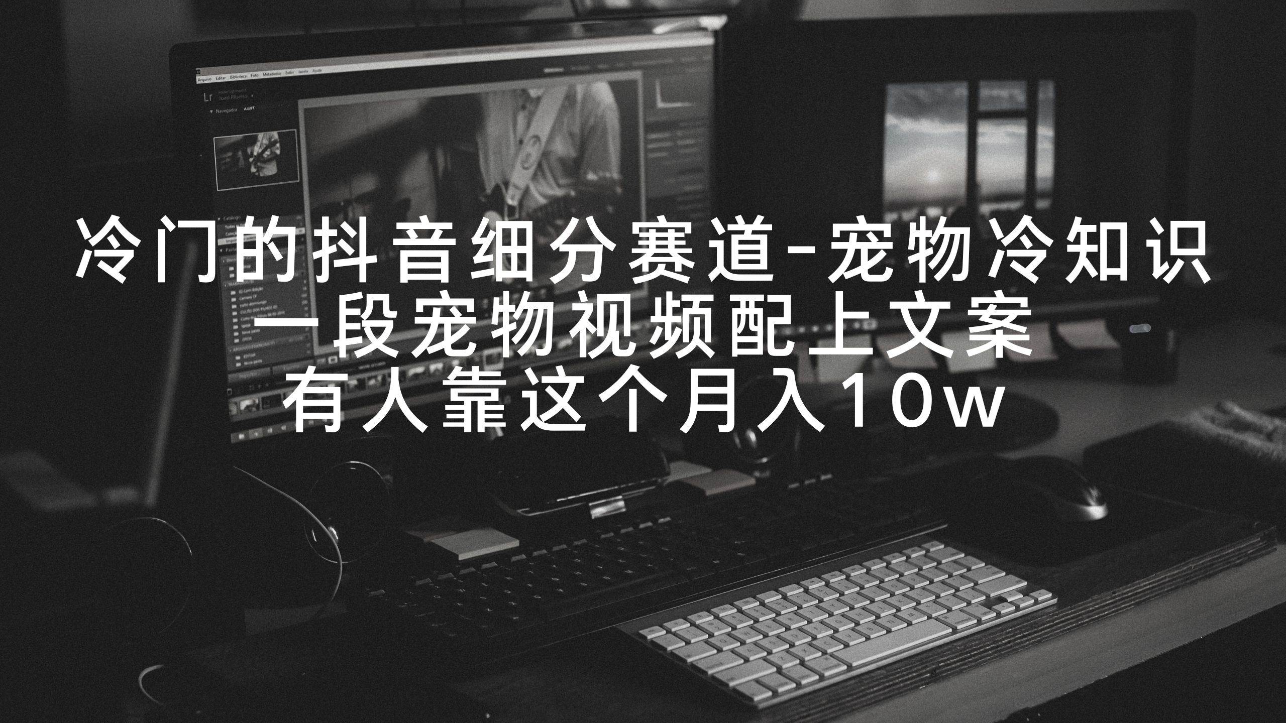 （9077期）冷门的抖音细分赛道-宠物冷知识，一段宠物视频配上文案，有人靠这个月入10w-悟空知识星球