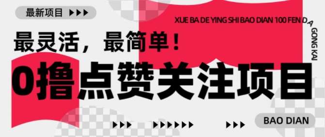 【0撸】最新点赞关注小项目,1毛起赚,1块起提-悟空知识星球