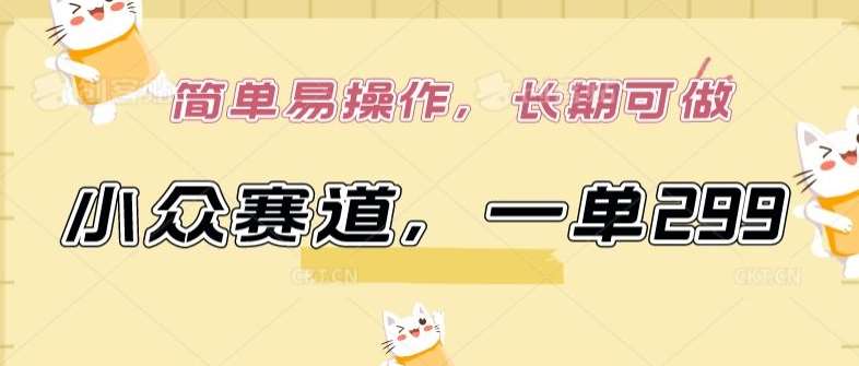 小众赛道，一单299.简单易操作，长期可做【揭秘】-悟空知识星球