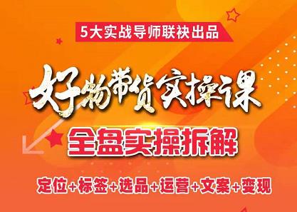 抖音好物带货实操课，全盘拆解抖音好物带货号全套流程打法-悟空知识星球