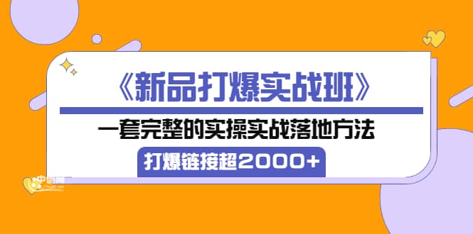 《新品打爆实战班》一套完整的实操实战落地方法，打爆链接超2000+（38节课)-悟空知识星球