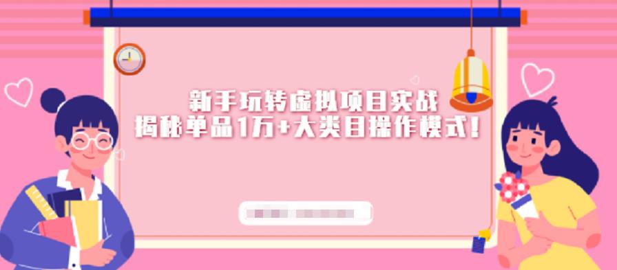 新手玩转虚拟项目实战，揭秘单品1万+大类目操作模式【视频课程】-悟空知识星球