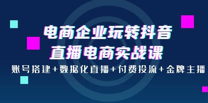 电商企业玩转抖音直播电商实战课：账号搭建+数据化直播+付费投流+金牌主播-悟空知识星球