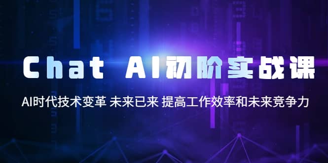 Chat AI初阶实战课，AI时代技术变革 未来已来 提高工作效率和未来竞争力-悟空知识星球