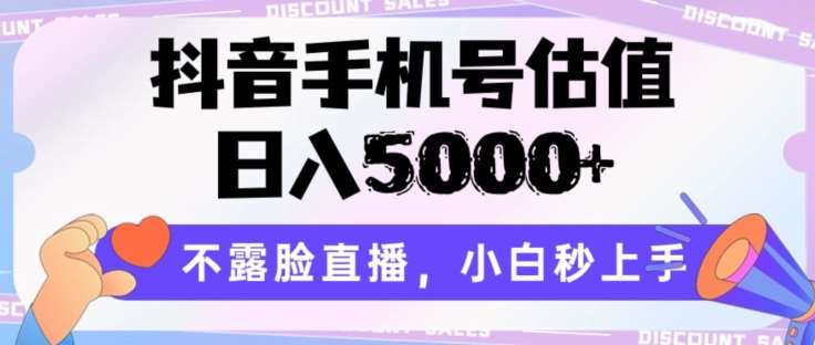 抖音手机号估值，日入5000+，不露脸直播，小白秒上手【揭秘】-悟空知识星球