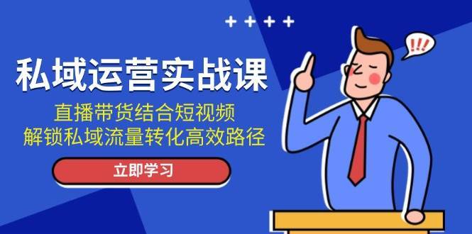 私域运营实战课：直播带货结合短视频，解锁私域流量转化高效路径-悟空知识星球