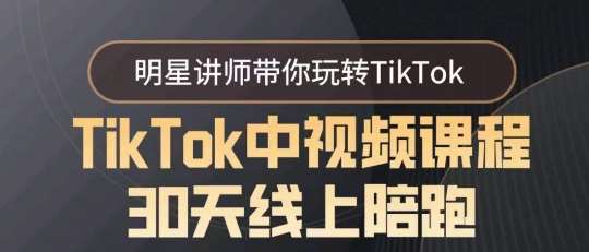 TikTok中视频课程30天线上陪跑，明星讲师带你玩转TikTok-悟空知识星球