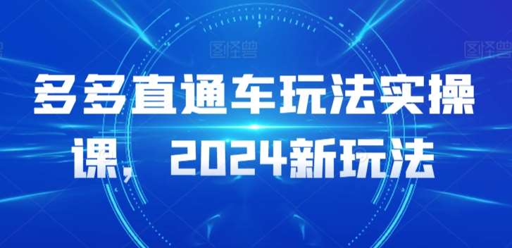 多多直通车玩法实操课，2024新玩法-悟空知识星球