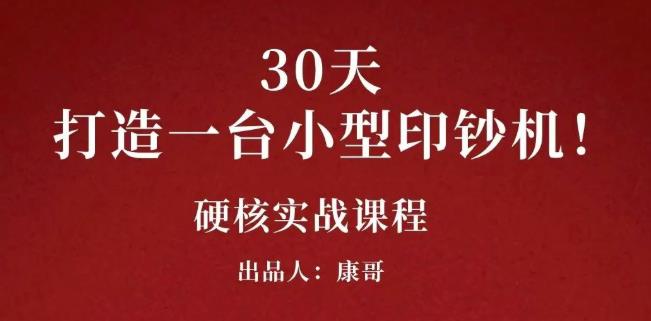 康哥30天打造一台小型印钞机:躺赚30万的项目完整复盘(视频教程)-悟空知识星球