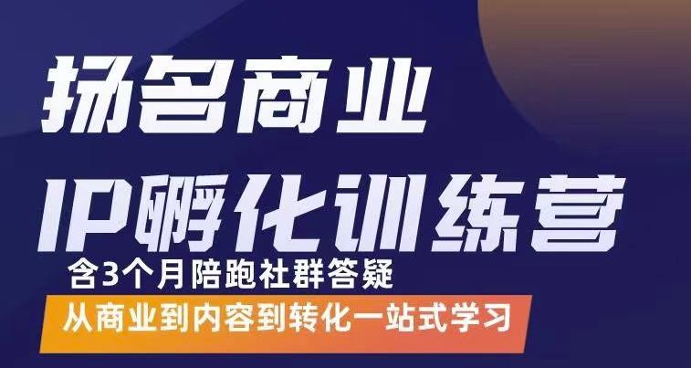 杨名商业IP孵化训练营，从商业到内容到转化一站式学 价值5980元-悟空知识星球