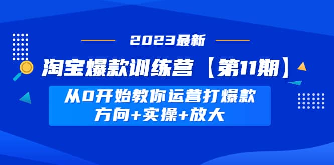 淘宝爆款训练营【第11期】 从0开始教你运营打爆款，方向+实操+放大-悟空知识星球