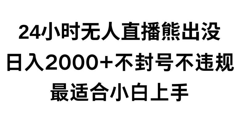 快手24小时无人直播熊出没，不封直播间，不违规，日入2000+，最适合小白上手，保姆式教学【揭秘】-悟空知识星球