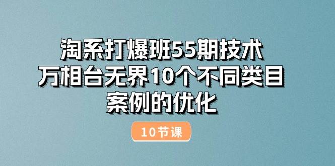 （10996期）淘系打爆班55期技术：万相台无界10个不同类目案例的优化（10节）-悟空知识星球