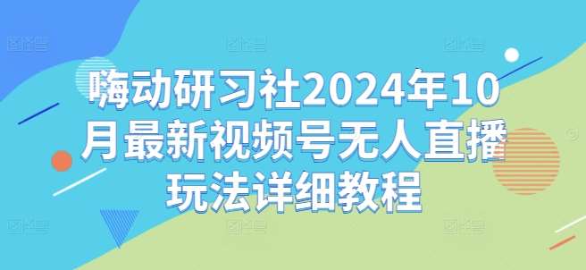 嗨动研习社2024年10月最新视频号无人直播玩法详细教程-悟空知识星球
