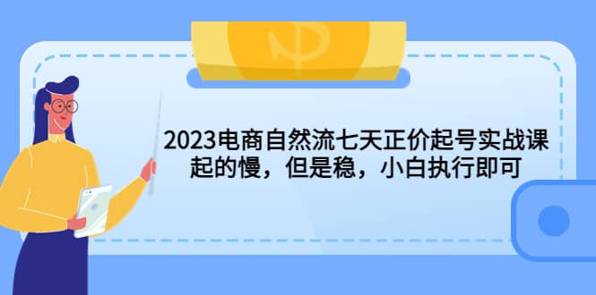 2023电商自然流七天正价起号实战课:起的慢,但是稳,小白执行即可-悟空知识星球