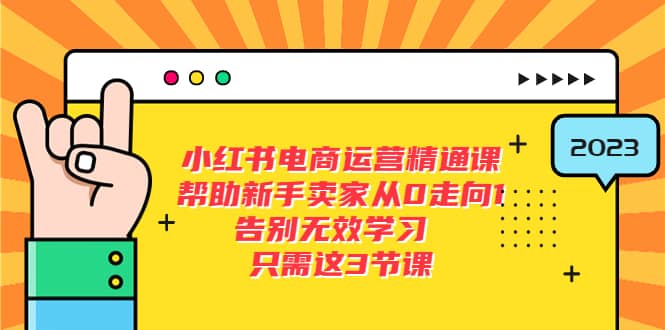 小红书电商·运营精通课，帮助新手卖家从0走向1 告别无效学习（7节视频课）-悟空知识星球