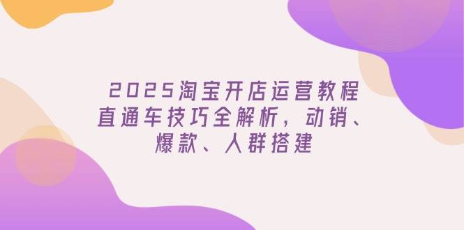 （14389期）2025淘宝开店运营教程更新，直通车技巧全解析，动销、爆款、人群搭建-悟空知识星球