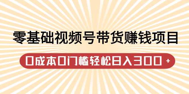 零基础视频号带货赚钱项目，0成本0门槛轻松日入300+【视频教程】-悟空知识星球