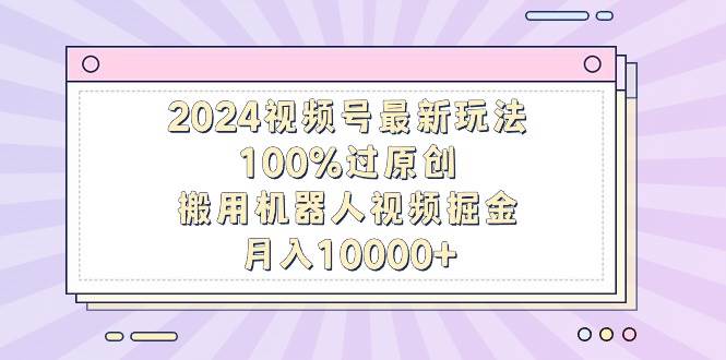 （9151期）2024视频号最新玩法，100%过原创，搬用机器人视频掘金，月入10000+-悟空知识星球