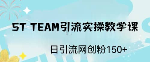 ST TEAM引流实操课，日引流网创粉100+-悟空知识星球