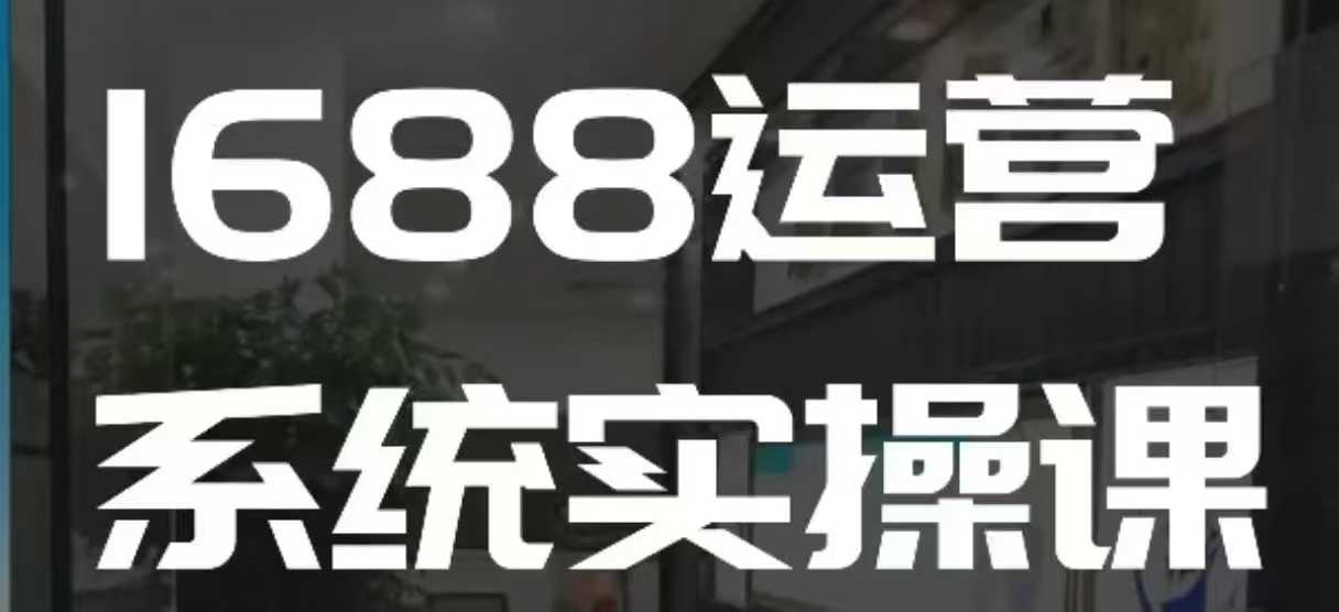 1688高阶运营系统实操课，快速掌握1688店铺运营的核心玩法-悟空知识星球