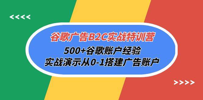 （10096期）谷歌广告B2C实战特训营，500+谷歌账户经验，实战演示从0-1搭建广告账户-悟空知识星球