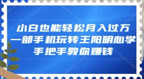小白也能轻松月入过万，一部手机玩转王阳明心学，手把手教你赚钱【揭秘】-悟空知识星球