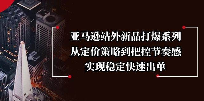 （13970期）亚马逊站外新品打爆系列，从定价策略到把控节奏感，实现稳定快速出单-悟空知识星球