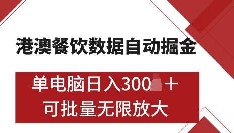 港澳数据全自动掘金，单电脑日入5张，可矩阵批量无限操作【仅揭秘】-悟空知识星球