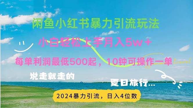 （11650期）2024暑假赚钱项目小红书咸鱼暴力引流，简单无脑操作，每单利润500+，…-悟空知识星球