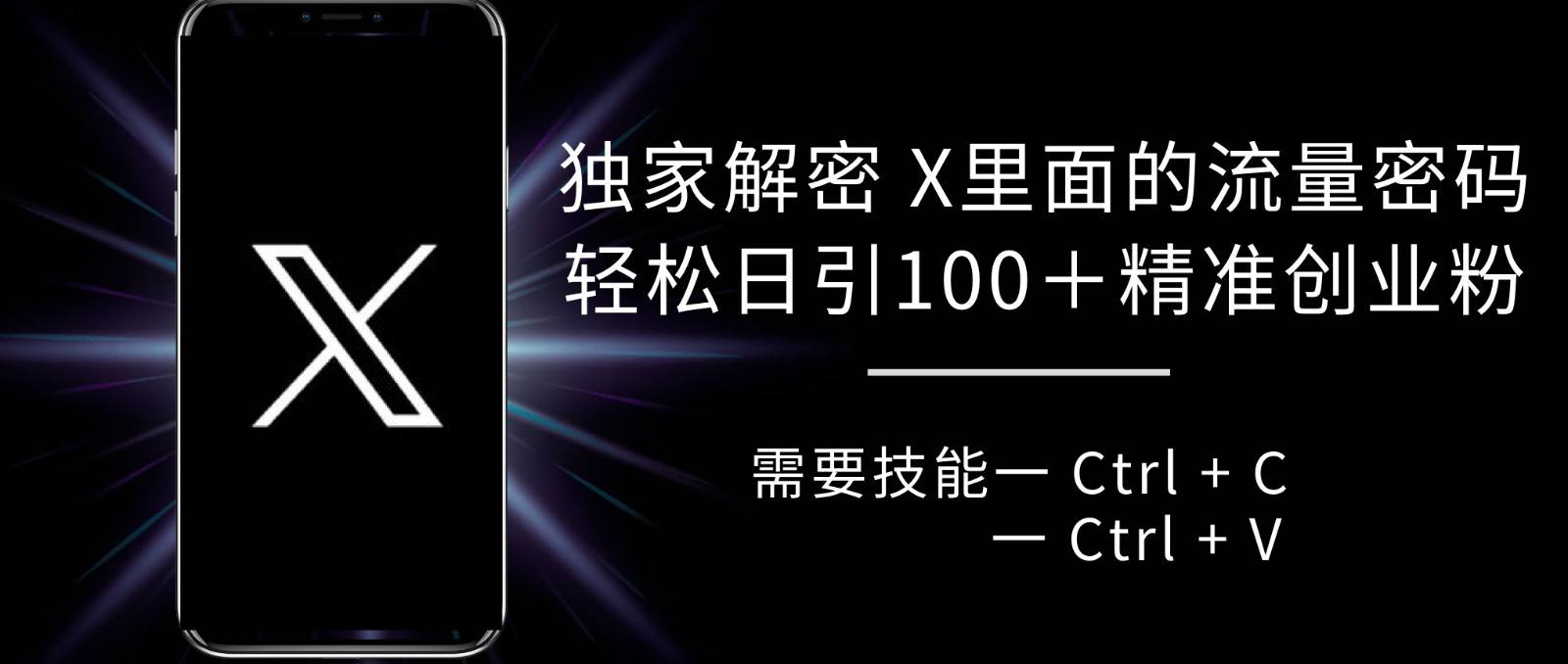 独家解密 X 里面的流量密码，复制粘贴轻松日引100+粉，精准迅速获客-悟空知识星球